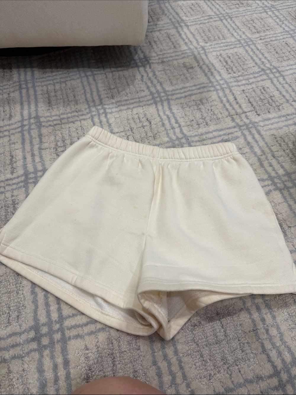 Petal & Pup Cream Elastic-Waist Athletic Lounge Shorts